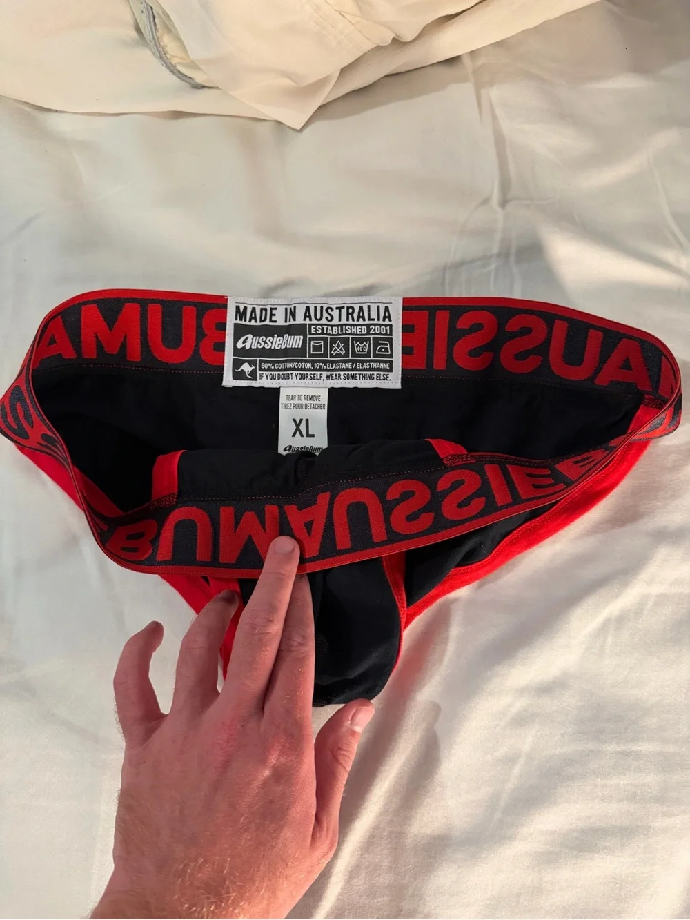 Aussiebum Men's Black & Red Brief